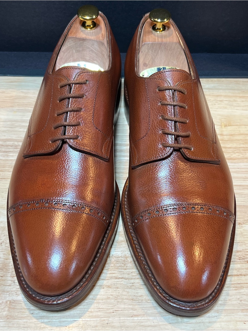 John Lobb “Russel” #3695 Men’s Scotch Grain Leather Cap Toe Derbies 🔥 US10D EUC